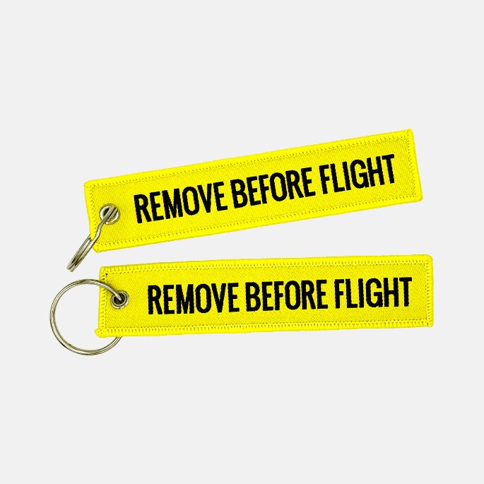 Zawieszka Remove before flight żółta