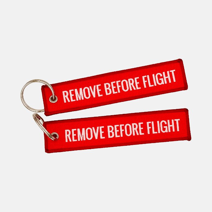 Zawieszka Remove before flight czerwona